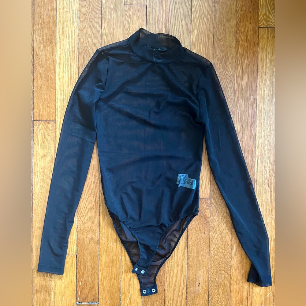 Black sheer bodysuit